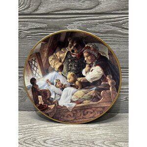 Goldilocks Three Bears Plate Classic Fairy Tales Scott Gustafson Knowles 1991